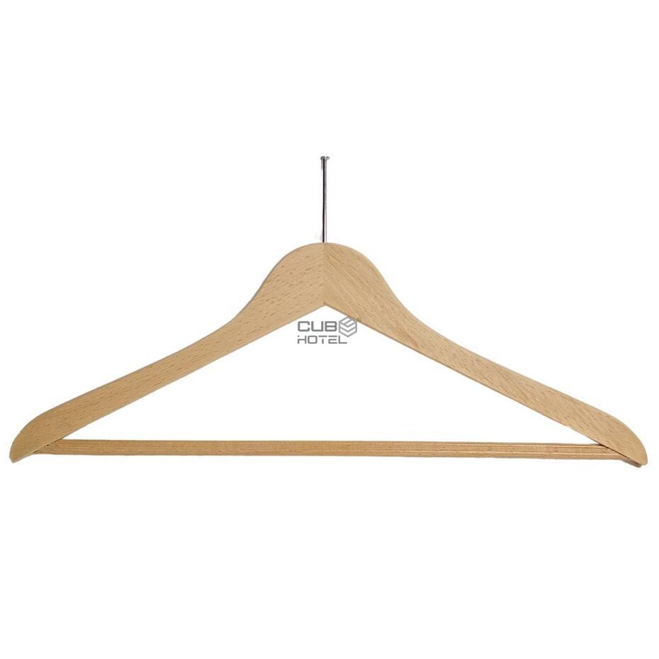100 x Antitheft Hangers 44,5X1,2X22 Cm Natural Wooden ECO
